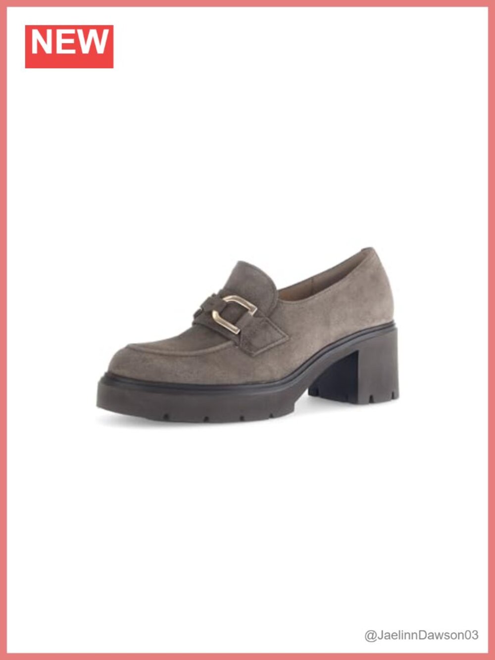 Suede Platform Loafers with Block Heel Pull-On Style Comfortable Business Casual